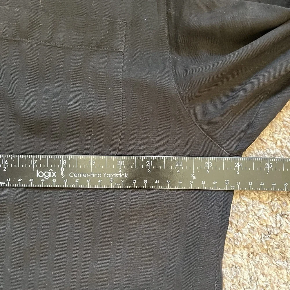 Tommy Bahama Silk Button Up Shirt Men's Large Black Golf "Birdie Watching" - Picture 8 of 10